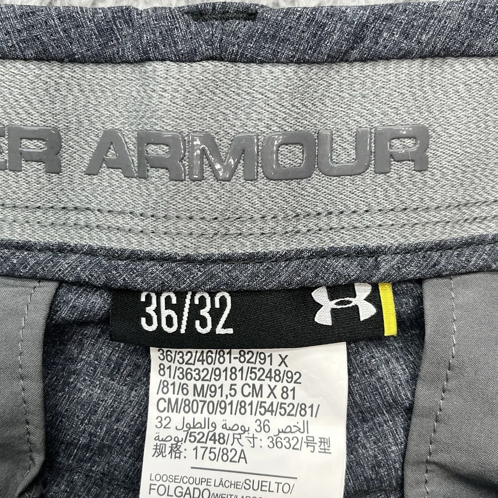 Under Armour Loose Fit Golf Pants Mens‎ 36x32 Match Play Heather Gray Activewear